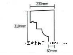 产品分解图型 - 檐口线，型号：SX311-YK-3，规格：230x310mm(3) - 株洲三象EPS建材 zhuzhou.sx311.cc